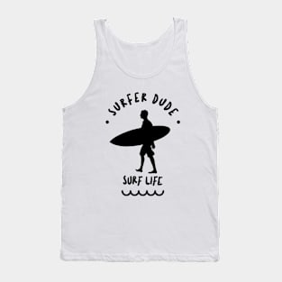 SURFER Dude Black Tank Top